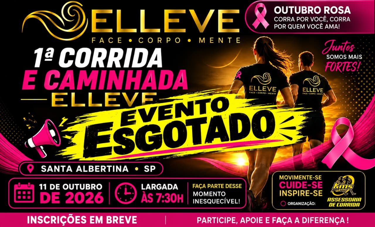 1ª Corrida e Caminhada ELLEVE - Esgotado - Desktop